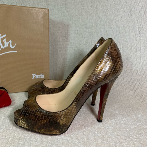 Christian Louboutin Very Prive Python Pumps 35.5 - Picture 7 of 15